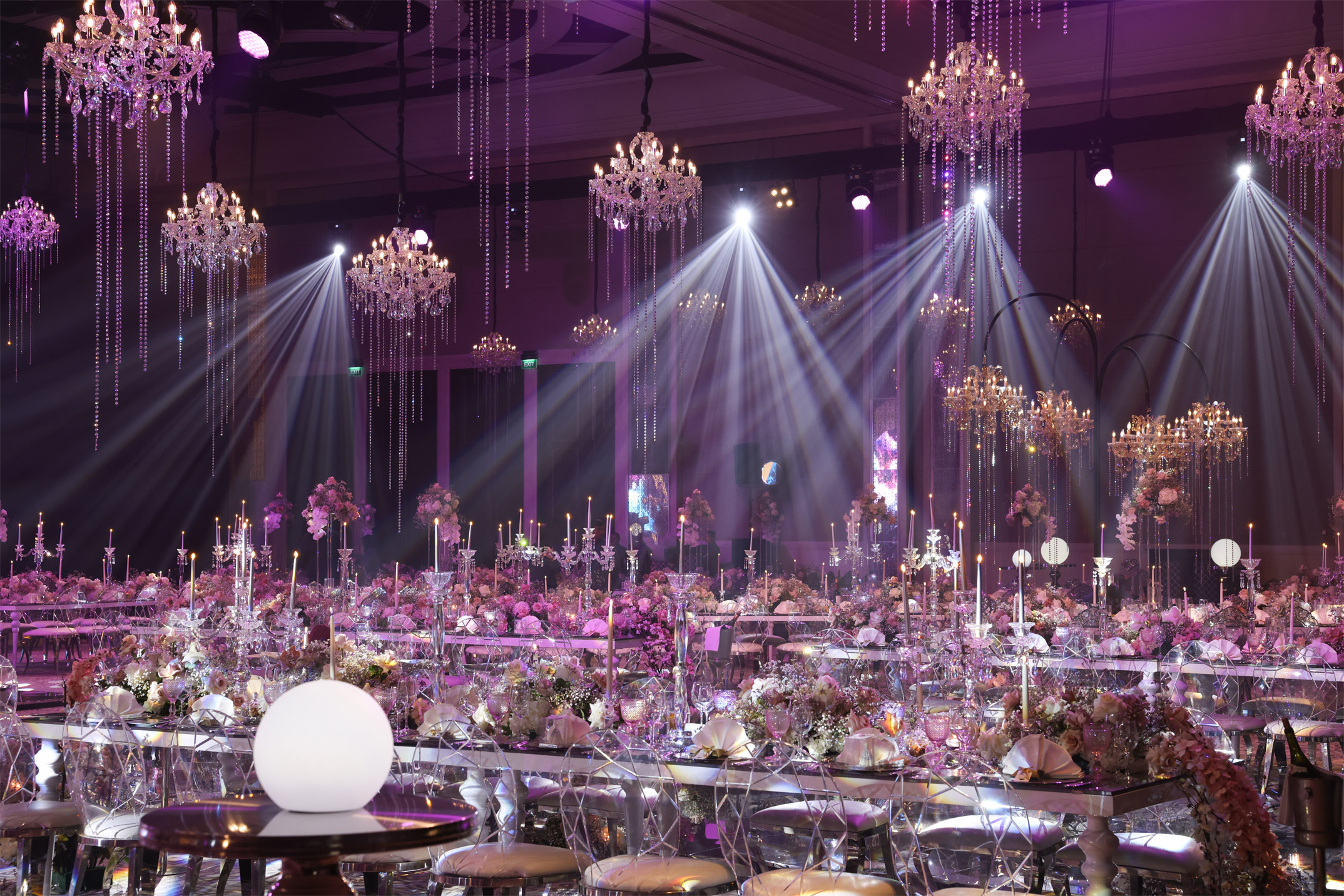 Grand ballroom wedding