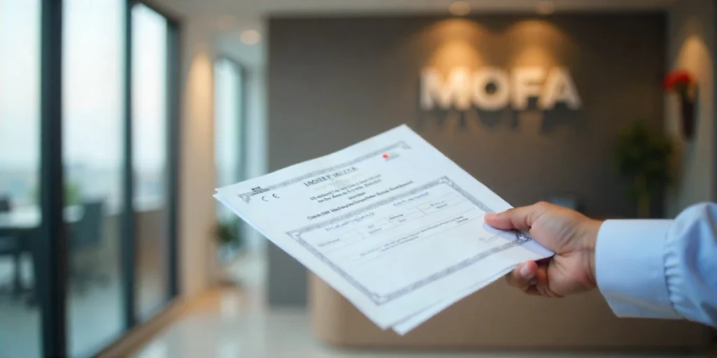 Marriage certificate authentication at UAE Ministry of Foreign Affairs (MOFA)